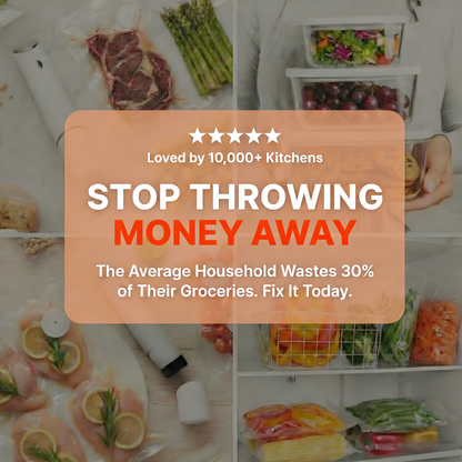 VACU™  Handheld Vacuum Sealer & Food Storage Bundle – Keep Groceries Fresh 5X Longer